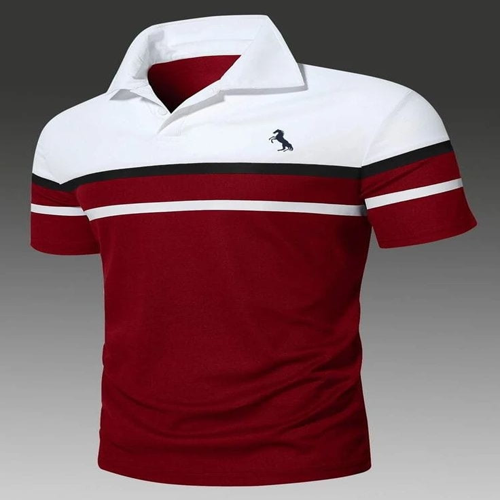 Stylish Contrast Collar Polo Shirt for Men